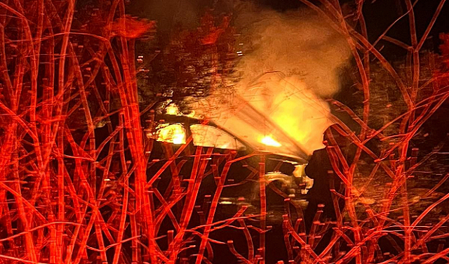 العثور على جثّة شخص في سيارة مشتعلة قرب وادي سلّامة