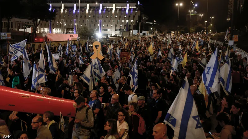 احتجاجات في إسرائيل ضد الحكومة ومطالب بالإفراج عن رهائن غزة