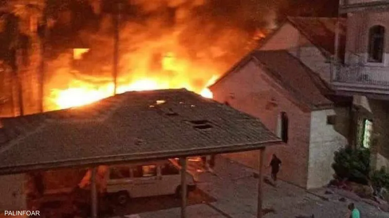 الطيران الإسرائيلي يقصف المستشفى المعمداني في غزة