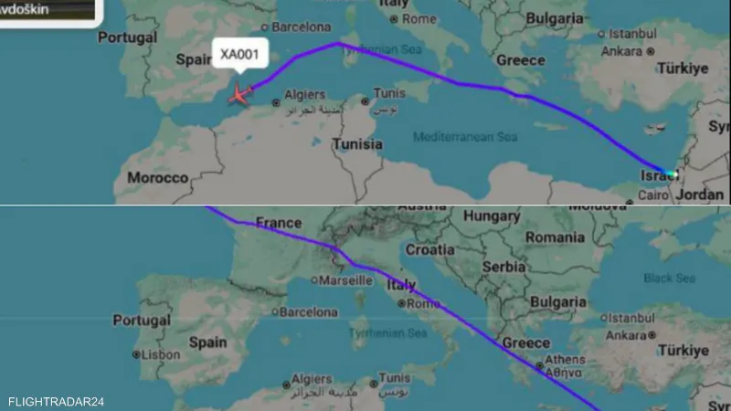 سلك طريقا مختلفا.. صورة تكشف مسار رحلة نتنياهو إلى أميركا